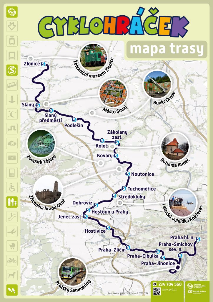 Mapa trasy Cyklohráčku 2022