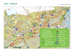 orientační mapa - lesy v Šárce, 2017