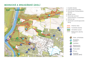 orientační mapa - Bohnický háj, 2017