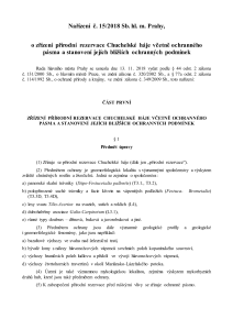 Nařízení č. 15/2018 Sb. hl. m. Prahy, o zřízení přírodní rezervace Chuchelské háje včetně ochranného pásma a stanovení jejích bližších ochranných podmínek