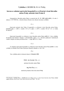 becně závazná vyhláška č. 38/1998 Sb. hl. m. Prahy
