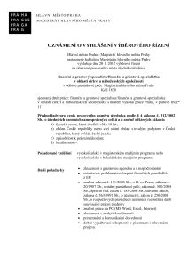 finanční a grantový specialista/finanční a grantová specialistka v oblasti církví a náboženských společností v odboru památkové péče