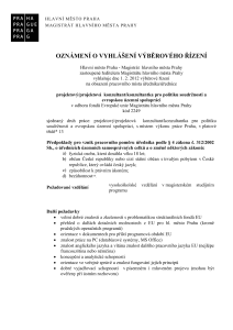 projektový/projektová  konzultant/konzultantka pro politiku soudržnosti a evropskou územní spolupráci v odboru fondů Evropské unie