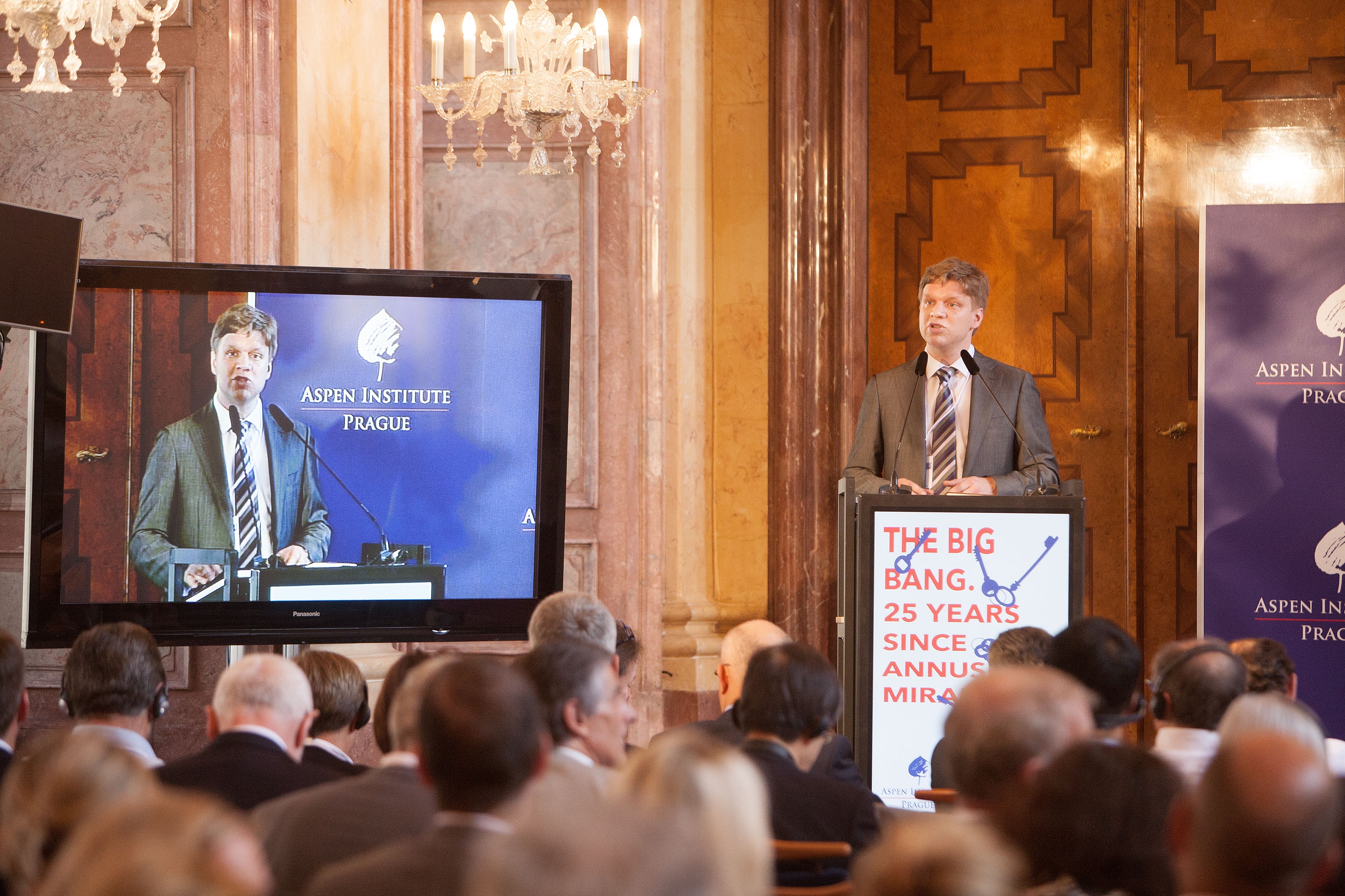 Primátor Tomáš Hudeček pronesl úvodní slovo na konferenci Aspen Institute Prague