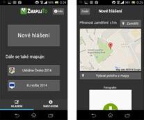 ZmapujTo - náhled mobilní aplikace